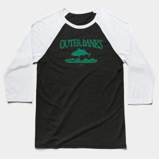 Outer Banks, North Carolina, Bluefin Tuna Leaping Over Waves Baseball T-Shirt